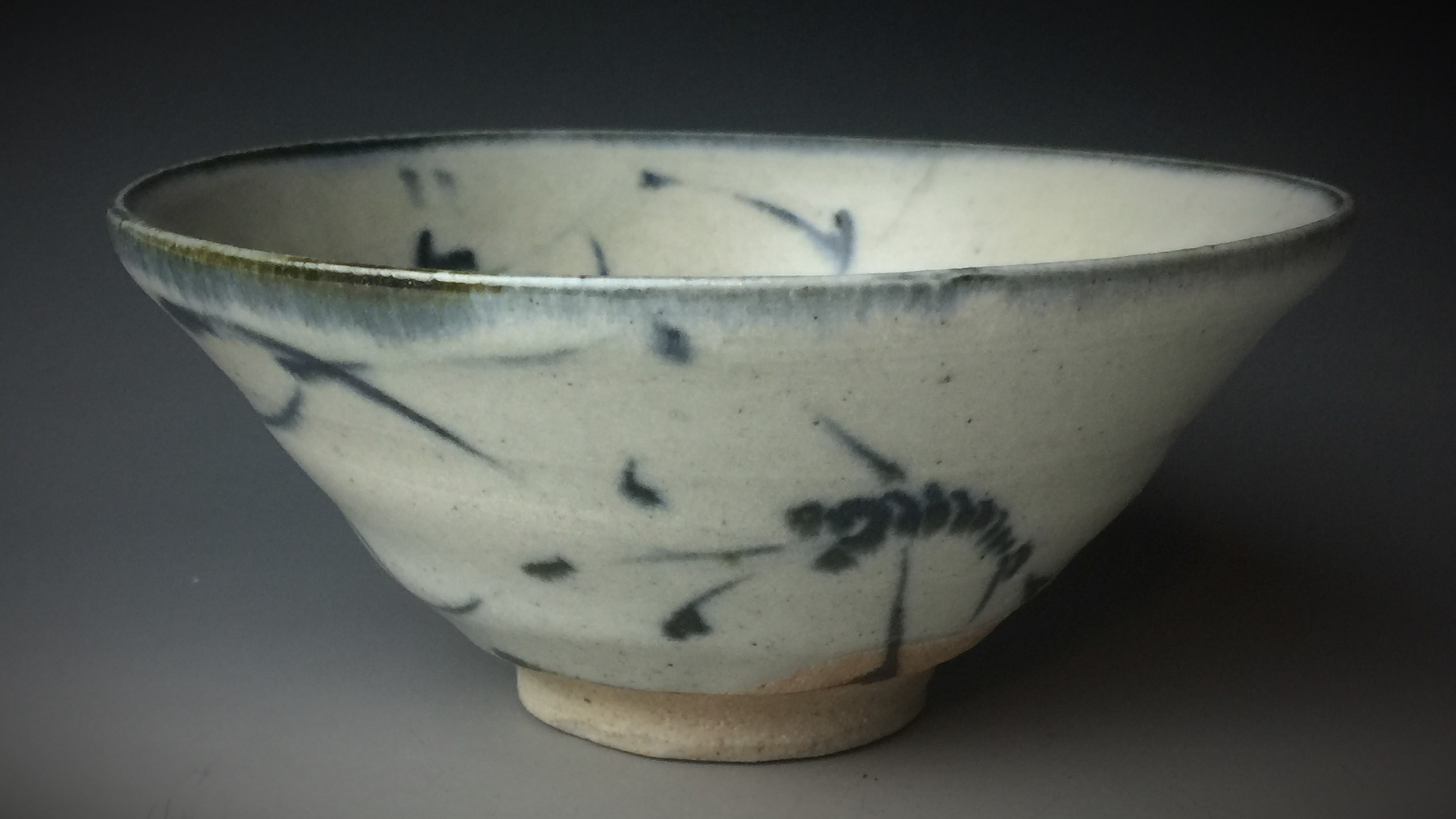 Brush Decorated Izumiyama Chawan